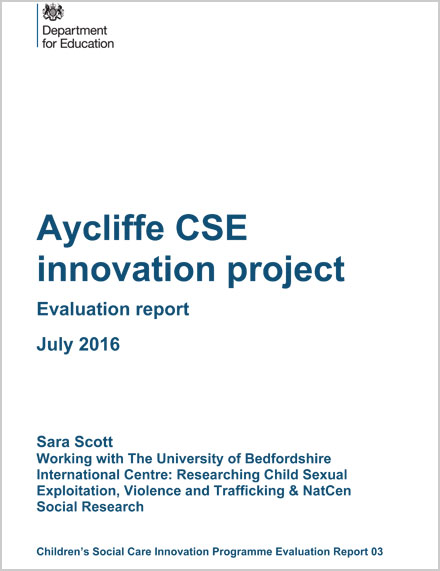 Aycliffe CSE innovation project Evaluation report