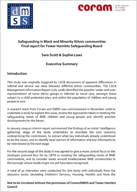 Safeguarding in Black and Minority Ethnic Communities