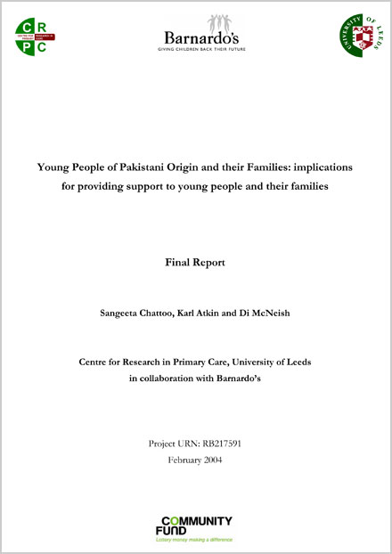 Young People of Pakistani Origin and their Families: implications for providing support to young people and their families