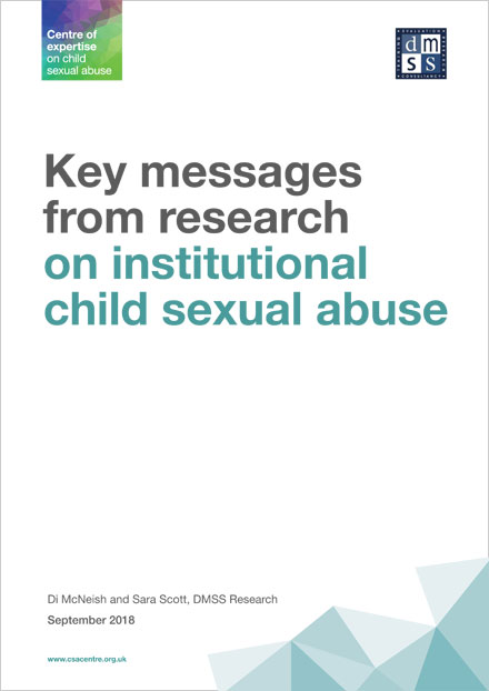 Key messages from research on institutional child sexual abuse