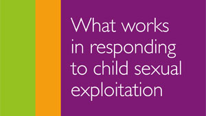 Our new book on What works in Responding to Child Sexual Exploitation